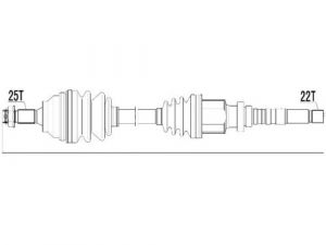 CARDAN / Árbol de transmisión CITROEN BERLINGO,PEUGEOT PARTNER 1.1, 1.4 NPW-CT-019 32730X