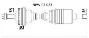 CARDAN / Árbol de transmisión CITROEN JUMPY, PEUGEOT 806 1.9TD NPW-CT-023 3272V0