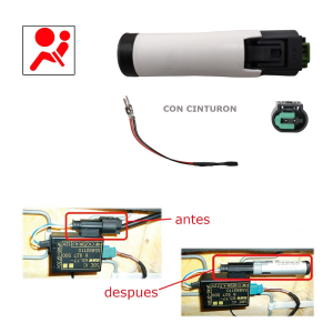 Emulador Sensor Ocupación Asiento Pasajero SRS Bypass PLUG & PLAY Simulador Solución Fallo Luz Roja Esterilla BMW E36, E46, E34, E39, E60, E63, E64, E38, E65, E66, E67, Apaga Luz del fallo de alfombrilla, Emulador Sensor Ocupación Asiento SRS, Esterilla a